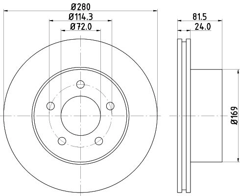Тормозной диск DON PCD22732 1441006337 UI OXXU0
