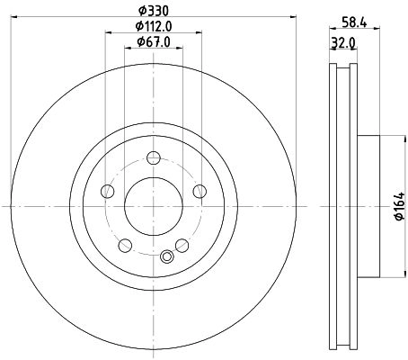 Тормозной диск DON PCD22741 KK J824 1441006338