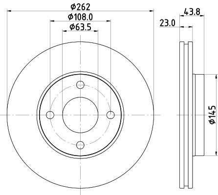 Тормозной диск DON M 6C3HKP 1441006371 PCD23072