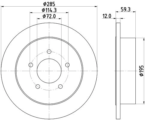 Тормозной диск DON URHS SC8 1441006383 PCD23192
