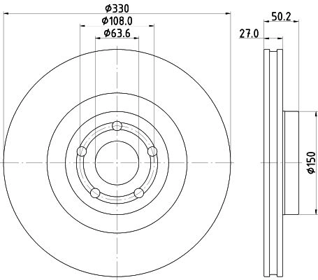 Тормозной диск DON PCD23341 1441006397 OX GN2HB