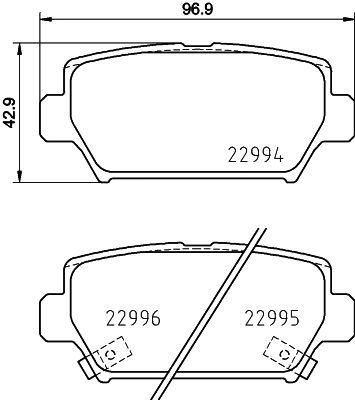 Тормозные колодки дисковые, комплект DON 1439893610 MO5 4CX PCP1620