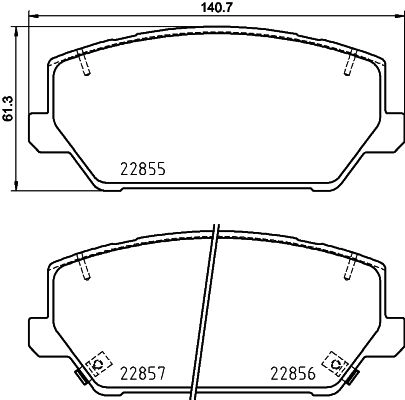 Тормозные колодки дисковые, комплект DON 1439893623 PCP1754 FETF2L L