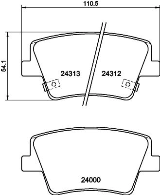 Тормозные колодки дисковые, комплект DON Y6VD G 1441006427 PCP1783