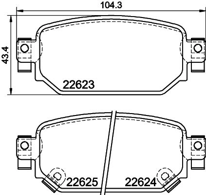 Тормозные колодки дисковые, комплект DON R3W AG0 PCP1788 1439893639