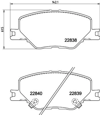 Тормозные колодки дисковые, комплект DON PCP1789 6M4 2I 1439893640 изображение 0