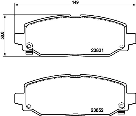 Тормозные колодки дисковые, комплект DON PCP1821 1439893652 F 27S5JK