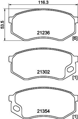 Тормозные колодки дисковые, комплект DON PCP1841 5A PPU3 1439893664