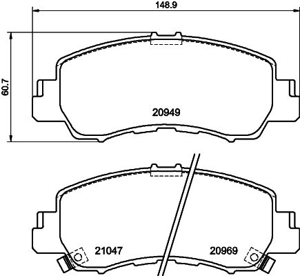 Тормозные колодки дисковые, комплект DON 1439893665 18NW OTX PCP1842