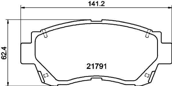 Тормозные колодки дисковые, комплект DON 1441006442 PCP1862 FT SD8