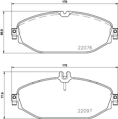 Тормозные колодки дисковые, комплект DON PCP1873 EU4 NKZI 1441006450