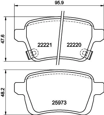 Тормозные колодки дисковые, комплект DON 1441006461 AE MEQ PCP1884