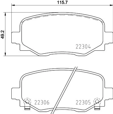 Тормозные колодки дисковые, комплект DON PCP1889 P24 4Z8 1441006466