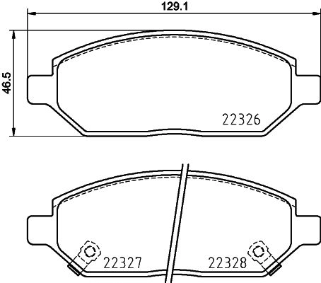 Тормозные колодки дисковые, комплект DON YTE L0WU 1441006468 PCP1891