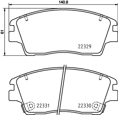 Тормозные колодки дисковые, комплект DON PCP1892 R BATF 1441006469