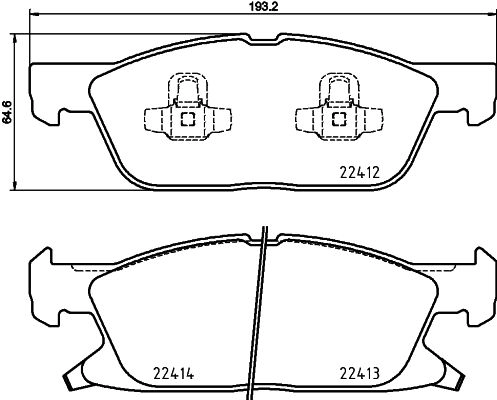 Тормозные колодки дисковые, комплект DON PCP1902 1441006479 J F6ZB