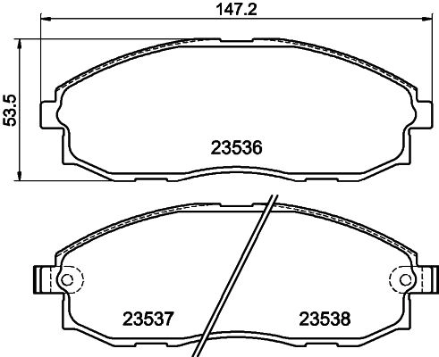 Тормозные колодки дисковые, комплект DON AT4L1H I 1441006503 PCP1934