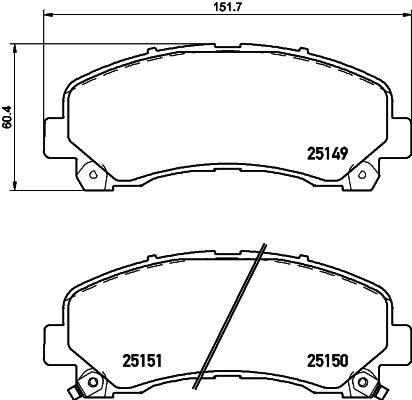 Тормозные колодки дисковые, комплект DON 1441006540 PCP1980 L BUWB9F
