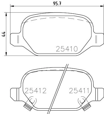 Тормозные колодки дисковые, комплект DON OBW35V X 1441006548 PCP1989