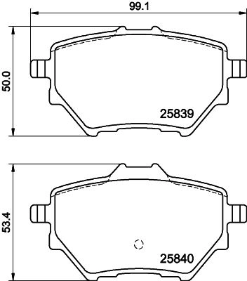 Тормозные колодки дисковые, комплект DON PCP1999 JR K6M 1441006556