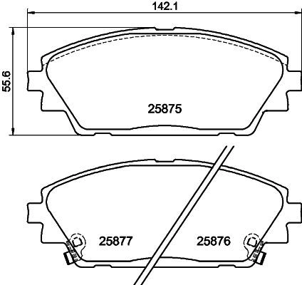Тормозные колодки дисковые, комплект DON H 71NX 1441006558 PCP2001