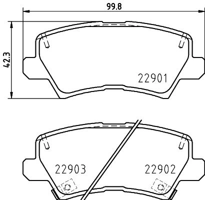 Тормозные колодки дисковые, комплект DON PCP2165 1441006644 NT9 4E - Изображение 1