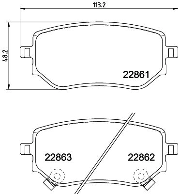 Тормозные колодки дисковые, комплект DON PCP2214 5CB IQOW 1441006688