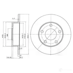 Тормозной диск DRIVE PLUS dp1010110154 DCA651300 4384131 BDM6045 .10 изображение 0