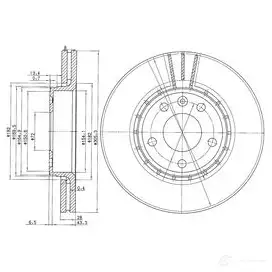 Тормозной диск DRIVE PLUS BDM6978. 20 DCA668210 4384220 dp1010110347
