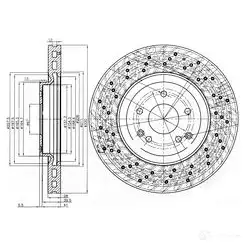 Тормозной диск DRIVE PLUS DCA6113810 dp1010110495 BDM7244 .20 4384276 изображение 0