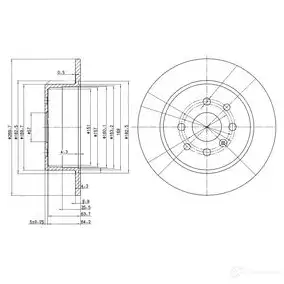 Тормозной диск DRIVE PLUS 4384114 DCA645400 dp1010110119 BDM680 4.10 изображение 0