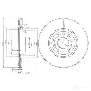 Тормозной диск DRIVE PLUS DCA697210 dp1010110433 4384261 BDM720 7.20 изображение 0