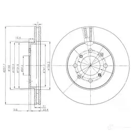 Тормозной диск DRIVE PLUS 4384308 BDM7517.2 0 dp1010110578 DCA6135710 изображение 0