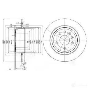Тормозной диск DRIVE PLUS dp1010110206 4384158 BDM680 5.10 DCA648700