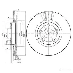 Тормозной диск DRIVE PLUS dp1010110736 DCA630110 BDM6816 .20 4384359 изображение 0