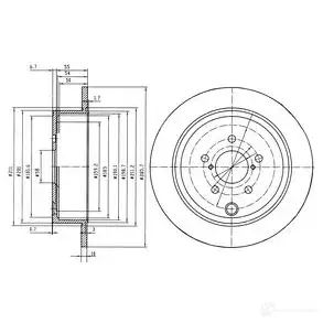 Тормозной диск DRIVE PLUS BD M7541.10 DCA6141500 dp1010110315 4384210 изображение 0