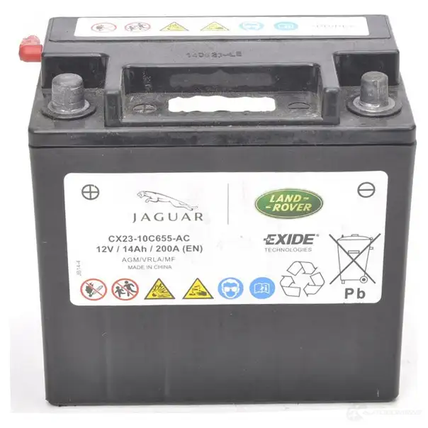 Аккумулятор 14 ач прямая 200 а 12 в agm 150x90x145 JAGUAR CX2310C655AC 8QE9 5 23210058