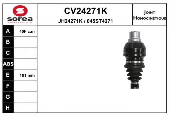 Шрус граната EAI CV24271K CV24271K 2804569 045ST 4271 изображение 0