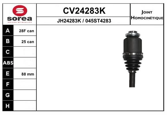 Шрус граната EAI 2804581 045ST42 83 CV24283K CV24283K