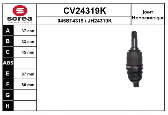 Шрус граната EAI CV24319K 1441008021 XOG 0G