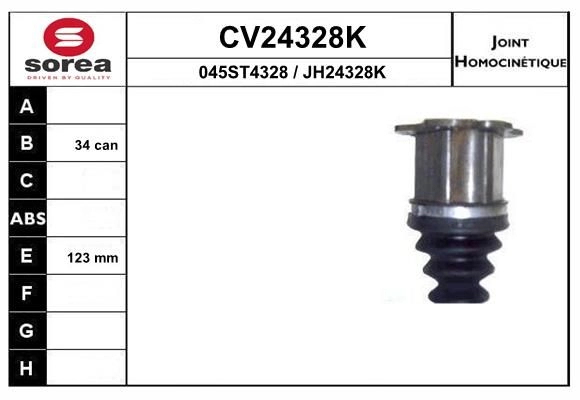 Шрус граната EAI CV24328K 1441008030 ZXX YK