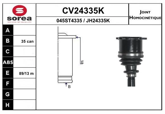 Шрус граната EAI CV24335K K2 34RVI 1441008037