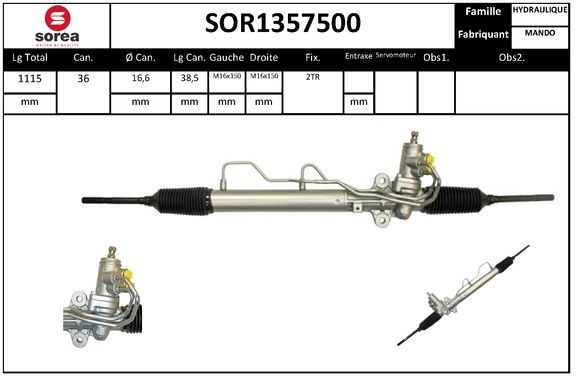 Рулевая рейка EAI SOR1357500 16 DXW9 1441008314 изображение 0