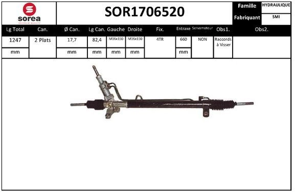 Рулевая рейка EAI SOR1706520 VZR08 KF 1441008443