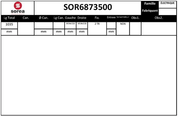 Рулевая рейка EAI 1441008645 SOR6873500 11 QBYQ9 изображение 0