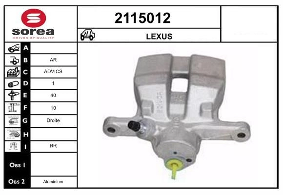 Тормозной суппорт EAI 1441006911 2115012 CTK UV3P