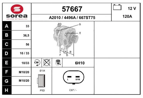 Генератор EAI 1441008716 57667 WJ Z9Z9C изображение 0