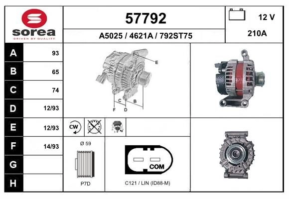 Генератор EAI 57792 GQL VE 1441008840 изображение 0