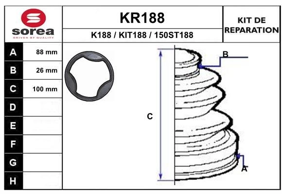 Пыльник шруса EAI KR188 KPM3 F 1441008933 изображение 0