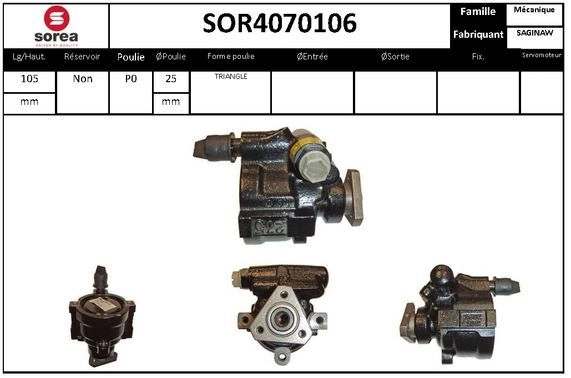 Насос Гур EAI SOR4070106 1441009027 4 S5KFT изображение 0